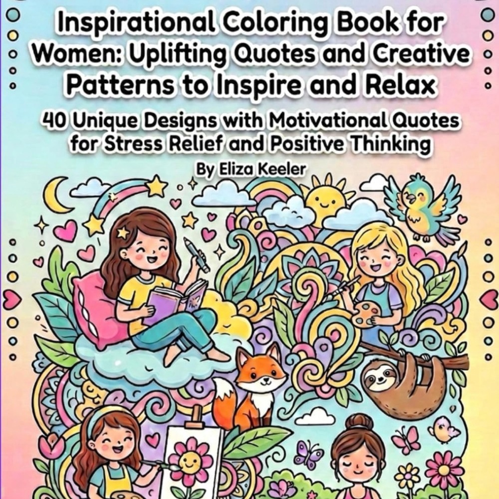 Inspirational Coloring Book for Women - joyful sayings will make you smile